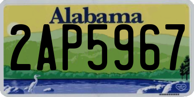 AL license plate 2AP5967