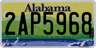 AL license plate 2AP5968