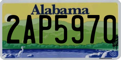 AL license plate 2AP5970