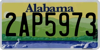 AL license plate 2AP5973