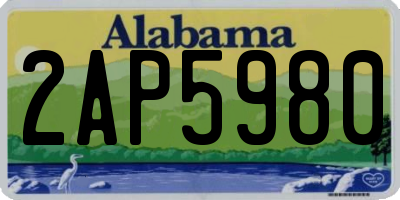 AL license plate 2AP5980