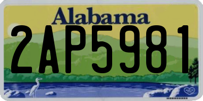 AL license plate 2AP5981