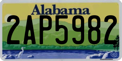 AL license plate 2AP5982