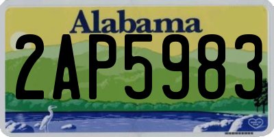 AL license plate 2AP5983