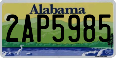 AL license plate 2AP5985