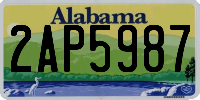 AL license plate 2AP5987