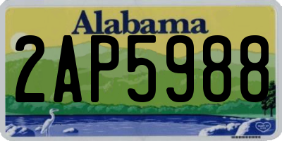 AL license plate 2AP5988