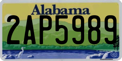 AL license plate 2AP5989