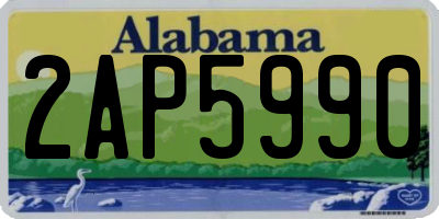 AL license plate 2AP5990