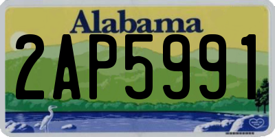 AL license plate 2AP5991