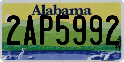 AL license plate 2AP5992