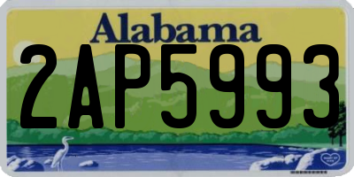 AL license plate 2AP5993