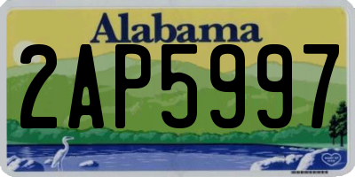 AL license plate 2AP5997