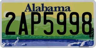 AL license plate 2AP5998