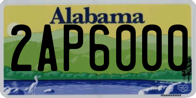 AL license plate 2AP6000