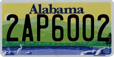 AL license plate 2AP6002
