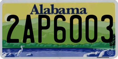 AL license plate 2AP6003