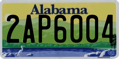 AL license plate 2AP6004