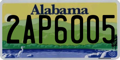 AL license plate 2AP6005