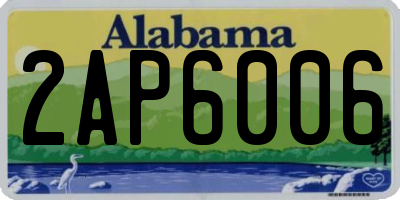 AL license plate 2AP6006