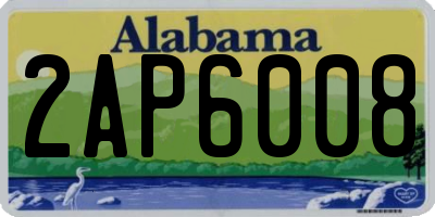 AL license plate 2AP6008