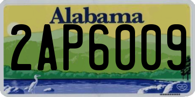 AL license plate 2AP6009