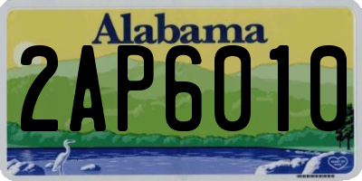 AL license plate 2AP6010