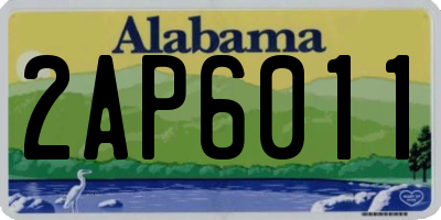 AL license plate 2AP6011