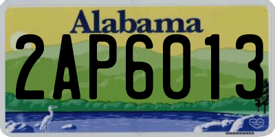 AL license plate 2AP6013
