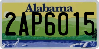 AL license plate 2AP6015