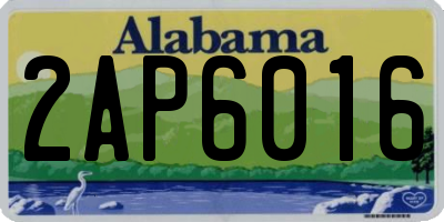 AL license plate 2AP6016