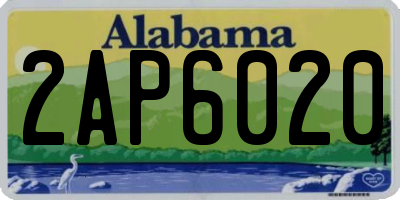 AL license plate 2AP6020