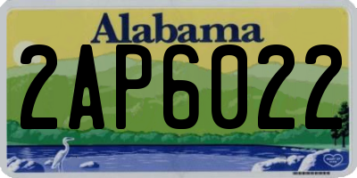 AL license plate 2AP6022
