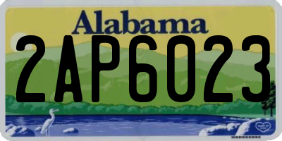 AL license plate 2AP6023