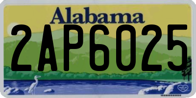 AL license plate 2AP6025
