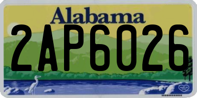 AL license plate 2AP6026