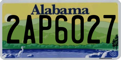 AL license plate 2AP6027