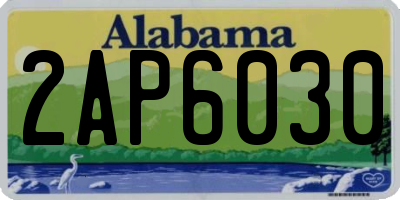 AL license plate 2AP6030