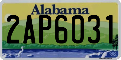 AL license plate 2AP6031
