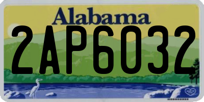 AL license plate 2AP6032