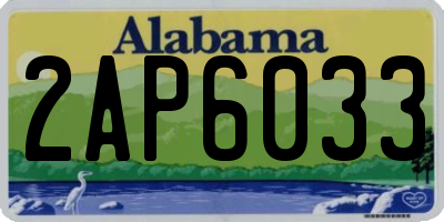 AL license plate 2AP6033