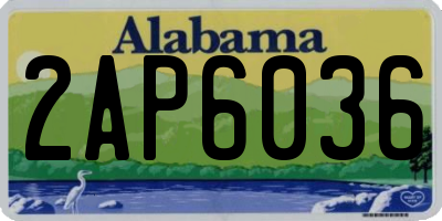 AL license plate 2AP6036