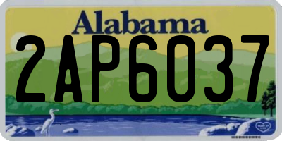 AL license plate 2AP6037