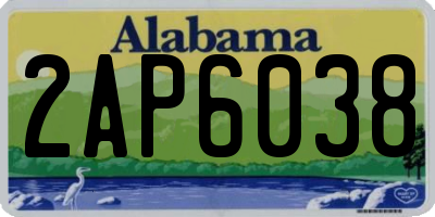 AL license plate 2AP6038