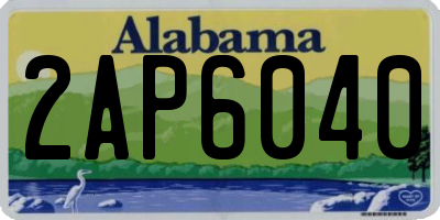 AL license plate 2AP6040