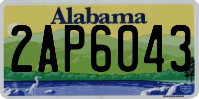 AL license plate 2AP6043