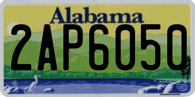 AL license plate 2AP6050