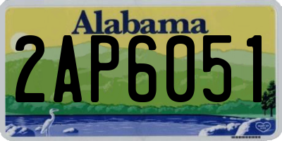 AL license plate 2AP6051