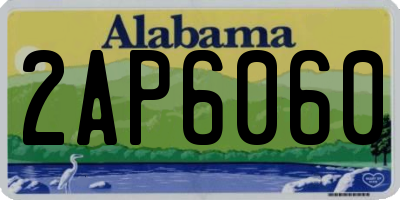 AL license plate 2AP6060