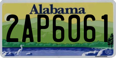 AL license plate 2AP6061